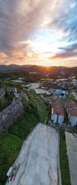 Cameron Highlands, Pahang Malezya 30 Mayıs 2022: Malezya 'nın Cameron Highlands Alanı içindeki Brinchang Bölgesinin Genel Manzarası