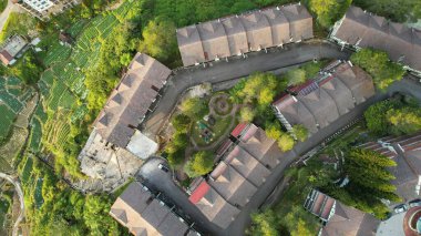 Cameron Highlands, Pahang Malezya 30 Mayıs 2022: Malezya 'nın Cameron Highlands Alanı içindeki Brinchang Bölgesinin Genel Manzarası