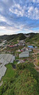 Cameron Highlands, Pahang Malezya 30 Mayıs 2022: Malezya 'nın Cameron Highlands Alanı içindeki Brinchang Bölgesinin Genel Manzarası