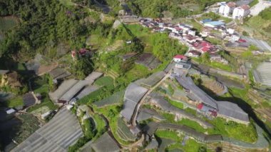 Cameron Highlands, Pahang Malezya 30 Mayıs 2022: Malezya 'nın Cameron Highlands Alanı içindeki Brinchang Bölgesinin Genel Manzarası
