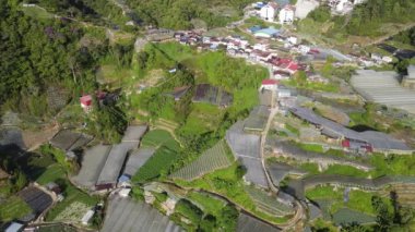 Cameron Highlands, Pahang Malezya 30 Mayıs 2022: Malezya 'nın Cameron Highlands Alanı içindeki Brinchang Bölgesinin Genel Manzarası