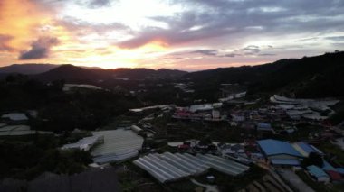 Cameron Highlands, Pahang Malezya 30 Mayıs 2022: Malezya 'nın Cameron Highlands Alanı içindeki Brinchang Bölgesinin Genel Manzarası