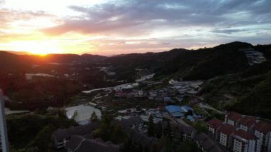 Cameron Highlands, Pahang Malezya 30 Mayıs 2022: Malezya 'nın Cameron Highlands Alanı içindeki Brinchang Bölgesinin Genel Manzarası