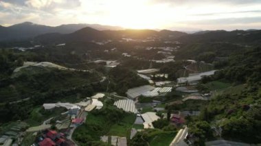 Cameron Highlands, Pahang Malezya 30 Mayıs 2022: Malezya 'nın Cameron Highlands Alanı içindeki Brinchang Bölgesinin Genel Manzarası