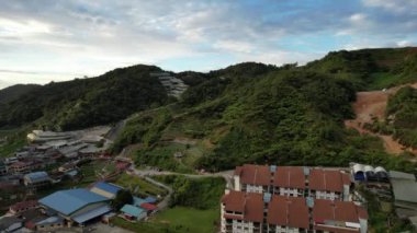 Cameron Highlands, Pahang Malezya 30 Mayıs 2022: Malezya 'nın Cameron Highlands Alanı içindeki Brinchang Bölgesinin Genel Manzarası