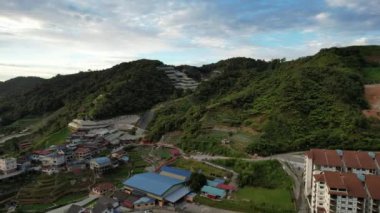 Cameron Highlands, Pahang Malezya 30 Mayıs 2022: Malezya 'nın Cameron Highlands Alanı içindeki Brinchang Bölgesinin Genel Manzarası