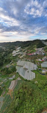 Cameron Highlands, Pahang Malezya 30 Mayıs 2022: Malezya 'nın Cameron Highlands Alanı içindeki Brinchang Bölgesinin Genel Manzarası