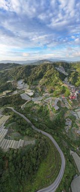 Cameron Highlands, Pahang Malezya 30 Mayıs 2022: Malezya 'nın Cameron Highlands Alanı içindeki Brinchang Bölgesinin Genel Manzarası