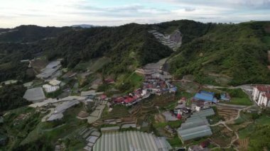 Cameron Highlands, Pahang Malezya 30 Mayıs 2022: Malezya 'nın Cameron Highlands Alanı içindeki Brinchang Bölgesinin Genel Manzarası