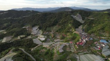 Cameron Highlands, Pahang Malezya 30 Mayıs 2022: Malezya 'nın Cameron Highlands Alanı içindeki Brinchang Bölgesinin Genel Manzarası