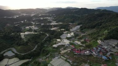 Cameron Highlands, Pahang Malezya 30 Mayıs 2022: Malezya 'nın Cameron Highlands Alanı içindeki Brinchang Bölgesinin Genel Manzarası