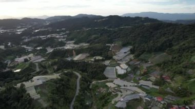 Cameron Highlands, Pahang Malezya 30 Mayıs 2022: Malezya 'nın Cameron Highlands Alanı içindeki Brinchang Bölgesinin Genel Manzarası