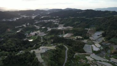 Cameron Highlands, Pahang Malezya 30 Mayıs 2022: Malezya 'nın Cameron Highlands Alanı içindeki Brinchang Bölgesinin Genel Manzarası