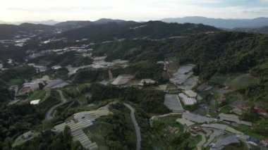 Cameron Highlands, Pahang Malezya 30 Mayıs 2022: Malezya 'nın Cameron Highlands Alanı içindeki Brinchang Bölgesinin Genel Manzarası