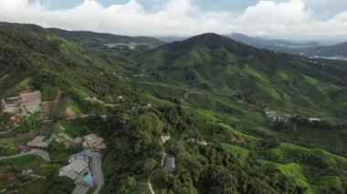 Cameron Highlands, Pahang Malezya 30 Mayıs 2022: Malezya 'nın Cameron Highlands Alanı içindeki Brinchang Bölgesinin Genel Manzarası