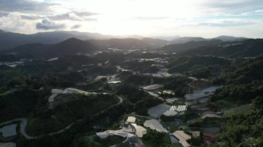 Cameron Highlands, Pahang Malezya 30 Mayıs 2022: Malezya 'nın Cameron Highlands Alanı içindeki Brinchang Bölgesinin Genel Manzarası