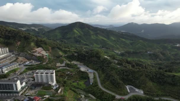 Cameron Highlands Pahang Malaysia 2022 General Landscape View Brinchang District — 비디오