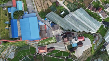 Cameron Highlands, Pahang Malezya 30 Mayıs 2022: Malezya 'nın Cameron Highlands Alanı içindeki Brinchang Bölgesinin Genel Manzarası