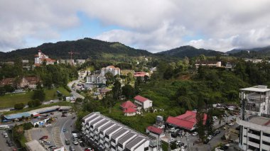 Cameron Highlands, Pahang Malezya 30 Mayıs 2022: Malezya 'nın Cameron Highlands Alanı içindeki Brinchang Bölgesinin Genel Manzarası