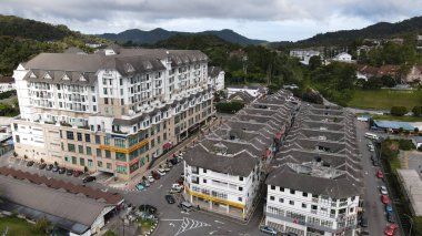 Cameron Highlands, Pahang Malezya 30 Mayıs 2022: Malezya 'nın Cameron Highlands Alanı içindeki Brinchang Bölgesinin Genel Manzarası