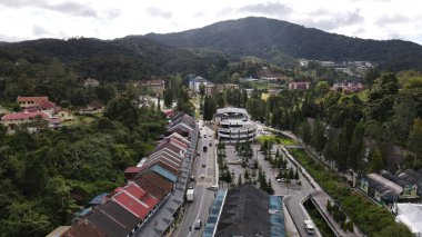 Cameron Highlands, Pahang Malezya 30 Mayıs 2022: Malezya 'nın Cameron Highlands Alanı içindeki Brinchang Bölgesinin Genel Manzarası