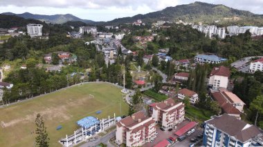 Cameron Highlands, Pahang Malezya 30 Mayıs 2022: Malezya 'nın Cameron Highlands Alanı içindeki Brinchang Bölgesinin Genel Manzarası