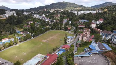 Cameron Highlands, Pahang Malezya 30 Mayıs 2022: Malezya 'nın Cameron Highlands Alanı içindeki Brinchang Bölgesinin Genel Manzarası