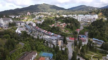 Cameron Highlands, Pahang Malezya 30 Mayıs 2022: Malezya 'nın Cameron Highlands Alanı içindeki Brinchang Bölgesinin Genel Manzarası