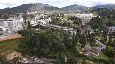 Cameron Highlands, Pahang Malezya 30 Mayıs 2022: Malezya 'nın Cameron Highlands Alanı içindeki Brinchang Bölgesinin Genel Manzarası
