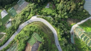 Cameron Highlands, Pahang Malezya 30 Mayıs 2022: Malezya 'nın Cameron Highlands Alanı içindeki Brinchang Bölgesinin Genel Manzarası