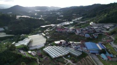 Cameron Highlands, Pahang Malezya 30 Mayıs 2022: Malezya 'nın Cameron Highlands Alanı içindeki Brinchang Bölgesinin Genel Manzarası