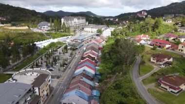 Cameron Highlands, Pahang Malezya 30 Mayıs 2022: Malezya 'nın Cameron Highlands Alanı içindeki Brinchang Bölgesinin Genel Manzarası