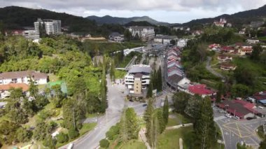 Cameron Highlands, Pahang Malezya 30 Mayıs 2022: Malezya 'nın Cameron Highlands Alanı içindeki Brinchang Bölgesinin Genel Manzarası