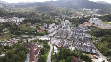 Cameron Highlands, Pahang Malezya 30 Mayıs 2022: Malezya 'nın Cameron Highlands Alanı içindeki Brinchang Bölgesinin Genel Manzarası
