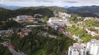 Cameron Highlands, Pahang Malezya 30 Mayıs 2022: Malezya 'nın Cameron Highlands Alanı içindeki Brinchang Bölgesinin Genel Manzarası