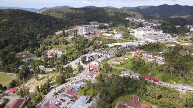 Cameron Highlands, Pahang Malezya 30 Mayıs 2022: Malezya 'nın Cameron Highlands Alanı içindeki Brinchang Bölgesinin Genel Manzarası