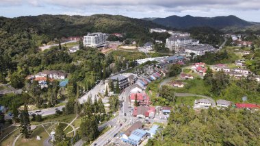 Cameron Highlands, Pahang Malezya 30 Mayıs 2022: Malezya 'nın Cameron Highlands Alanı içindeki Brinchang Bölgesinin Genel Manzarası