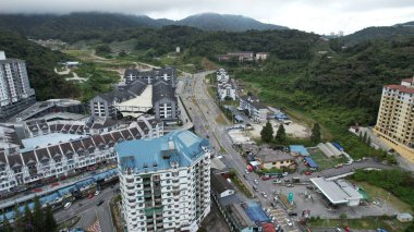 Cameron Highlands, Pahang Malezya 30 Mayıs 2022: Malezya 'nın Cameron Highlands Alanı içindeki Brinchang Bölgesinin Genel Manzarası