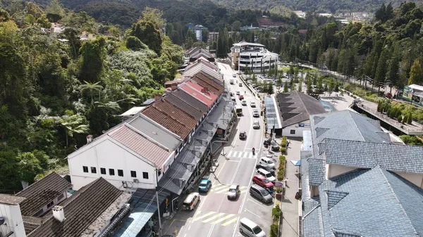 Cameron Highlands, Pahang Malezya 30 Mayıs 2022: Malezya 'nın Cameron Highlands Alanı içindeki Brinchang Bölgesinin Genel Manzarası