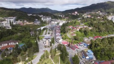 Cameron Highlands, Pahang Malezya 30 Mayıs 2022: Malezya 'nın Cameron Highlands Alanı içindeki Brinchang Bölgesinin Genel Manzarası