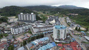 Cameron Highlands, Pahang Malezya 30 Mayıs 2022: Malezya 'nın Cameron Highlands Alanı içindeki Brinchang Bölgesinin Genel Manzarası