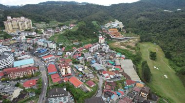 Cameron Highlands, Pahang Malezya 30 Mayıs 2022: Malezya 'nın Cameron Highlands Alanı içindeki Brinchang Bölgesinin Genel Manzarası