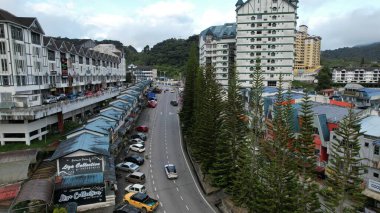 Cameron Highlands, Pahang Malezya 30 Mayıs 2022: Malezya 'nın Cameron Highlands Alanı içindeki Brinchang Bölgesinin Genel Manzarası