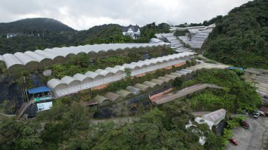 Cameron Highlands, Pahang Malezya 30 Mayıs 2022: Malezya 'nın Cameron Highlands Alanı içindeki Brinchang Bölgesinin Genel Manzarası