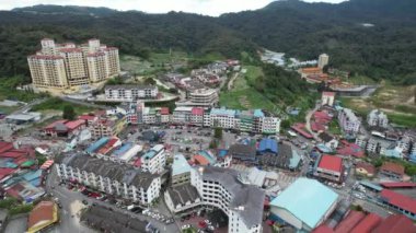 Cameron Highlands, Pahang Malezya 30 Mayıs 2022: Malezya 'nın Cameron Highlands Alanı içindeki Brinchang Bölgesinin Genel Manzarası