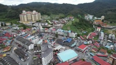Cameron Highlands, Pahang Malezya 30 Mayıs 2022: Malezya 'nın Cameron Highlands Alanı içindeki Brinchang Bölgesinin Genel Manzarası