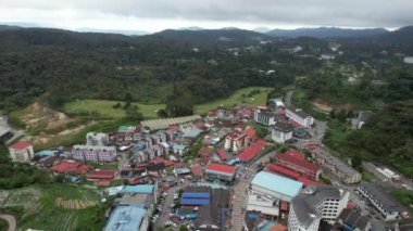 Cameron Highlands, Pahang Malezya 30 Mayıs 2022: Malezya 'nın Cameron Highlands Alanı içindeki Brinchang Bölgesinin Genel Manzarası
