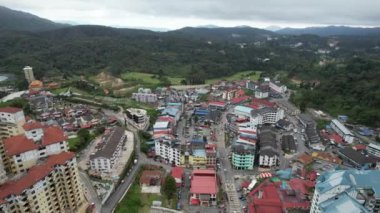 Cameron Highlands, Pahang Malezya 30 Mayıs 2022: Malezya 'nın Cameron Highlands Alanı içindeki Brinchang Bölgesinin Genel Manzarası