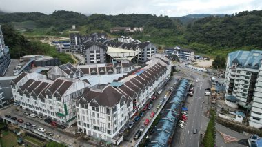Cameron Highlands, Pahang Malezya 30 Mayıs 2022: Malezya 'nın Cameron Highlands Alanı içindeki Brinchang Bölgesinin Genel Manzarası