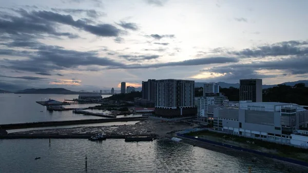 Kota Kinabalu Sabah Malaysia June 2022 Waterfront Esplanade Area Kota — стокове фото